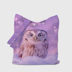 Сумка-шопер Удивленная сова, цвет: 3D-принт