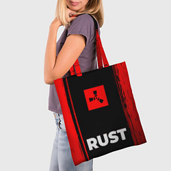 Сумка-шопер Rust - red gradient по-центру, цвет: 3D-принт — фото 2
