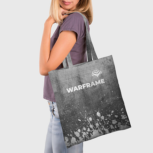 Сумка-шоппер Warframe - grey gradient посередине / 3D-принт – фото 3