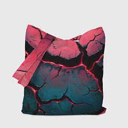 Сумка-шопер Объемные разломы текстура, цвет: 3D-принт