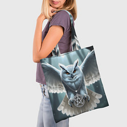 Сумка-шопер Лес и белая сова, цвет: 3D-принт — фото 2