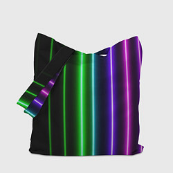 Сумка-шопер Neon lines, цвет: 3D-принт