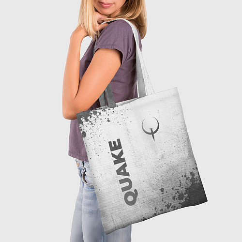 Сумка-шоппер Quake - white gradient вертикально / 3D-принт – фото 3