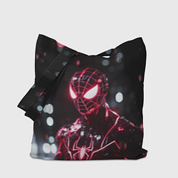 Сумка-шопер Человек-паук в красно-черном костюме, цвет: 3D-принт