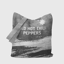 Сумка-шопер Red Hot Chili Peppers - grey gradient посередине, цвет: 3D-принт