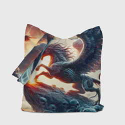 Сумка-шопер Пегас тёмных сил - нейроарт, цвет: 3D-принт