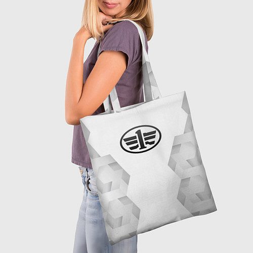 Сумка-шоппер FAW white poly / 3D-принт – фото 3