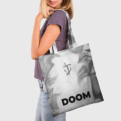 Сумка-шопер Doom - white gradient по-центру, цвет: 3D-принт — фото 2