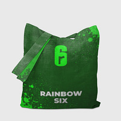 Сумка-шопер Rainbow Six - green gradient по-центру, цвет: 3D-принт