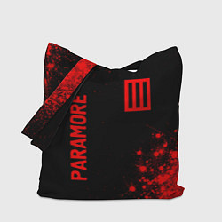Сумка-шопер Paramore - red gradient вертикально, цвет: 3D-принт