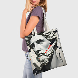 Сумка-шопер Античный портрет зарисовки, цвет: 3D-принт — фото 2
