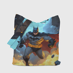 Сумка-шопер Бэтмен в прыжке, цвет: 3D-принт