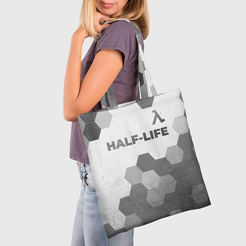 Сумка-шоппер Half-Life - white gradient посередине / 3D-принт – фото 3