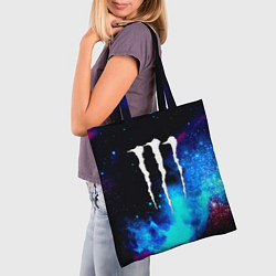 Сумка-шопер Monster energy космос, цвет: 3D-принт — фото 2