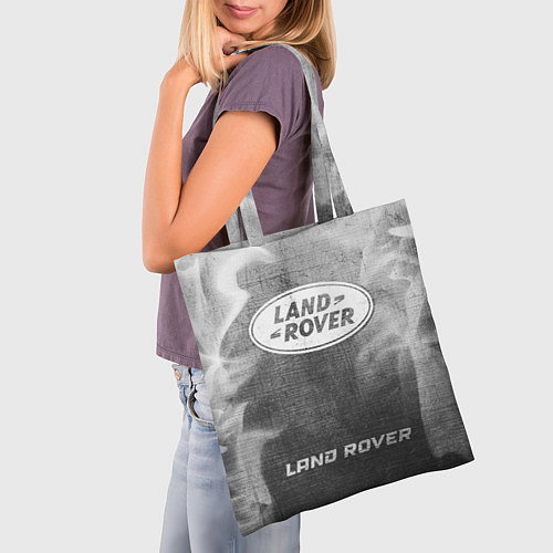 Сумка-шоппер Land Rover - grey gradient по-центру / 3D-принт – фото 3