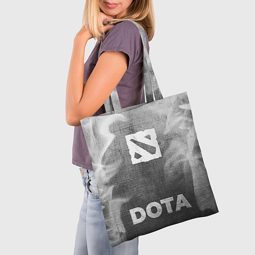 Сумка-шоппер Dota - grey gradient по-центру / 3D-принт – фото 3