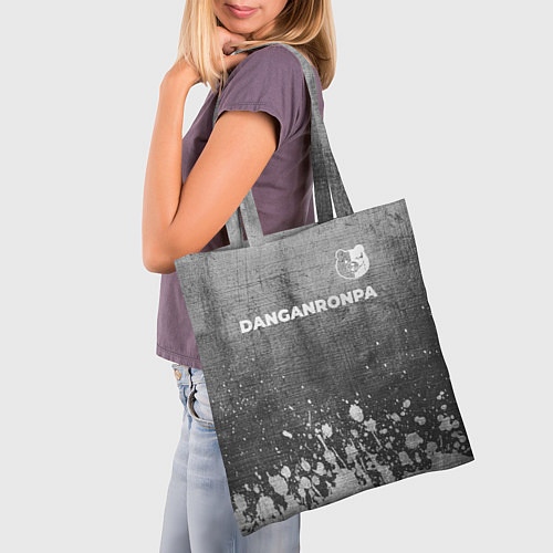 Сумка-шоппер Danganronpa - grey gradient посередине / 3D-принт – фото 3