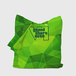 Сумка-шопер GTA6 green poly, цвет: 3D-принт