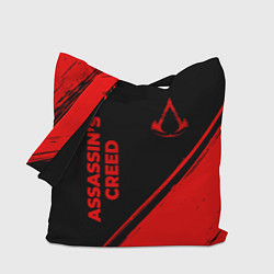 Сумка-шопер Assassins Creed - red gradient вертикально, цвет: 3D-принт