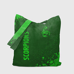 Сумка-шопер Scorpions - green gradient вертикально, цвет: 3D-принт