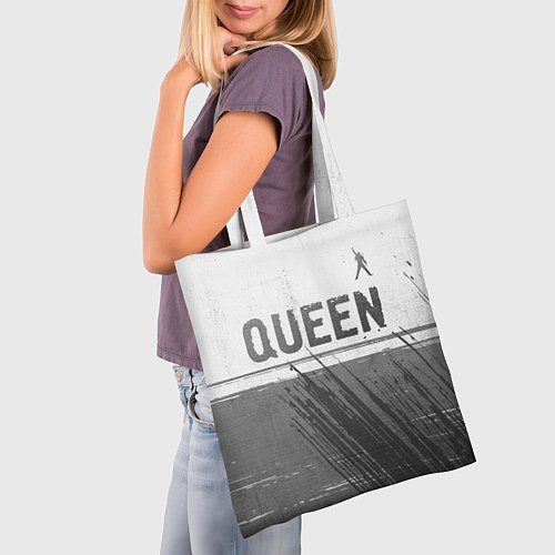 Сумка-шоппер Queen - white gradient посередине / 3D-принт – фото 3