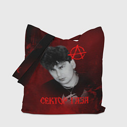 Сумка-шопер Сектор газа красный фон, цвет: 3D-принт