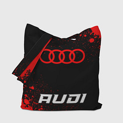 Сумка-шопер Audi - red gradient по-центру, цвет: 3D-принт