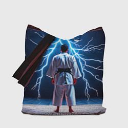 Сумка-шопер Айкидоист и молния, цвет: 3D-принт