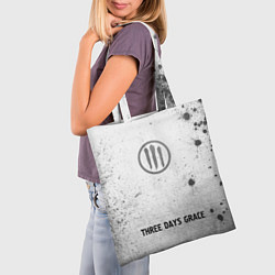 Сумка-шопер Three Days Grace - white gradient по-центру, цвет: 3D-принт — фото 2
