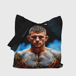 Сумка-шопер Дастин Порье в дыму, цвет: 3D-принт