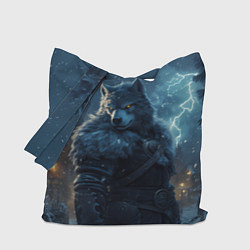 Сумка-шопер Волк в доспехах, цвет: 3D-принт