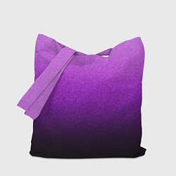 Сумка-шопер Магический градиент крошка чёрно-фиолетовый, цвет: 3D-принт