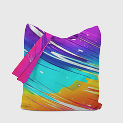 Сумка-шопер Радужные брызги краски текстура, цвет: 3D-принт