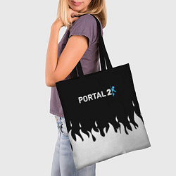 Сумка-шопер Portal белый огонь, цвет: 3D-принт — фото 2