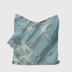 Сумка-шопер Холодный голубой абстракция, цвет: 3D-принт