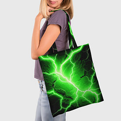 Сумка-шопер Color green black, цвет: 3D-принт — фото 2