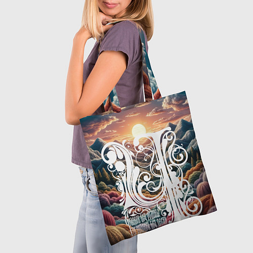 Сумка-шоппер Родина в сердце / 3D-принт – фото 3