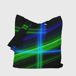 Сумка-шопер Color blue black green, цвет: 3D-принт