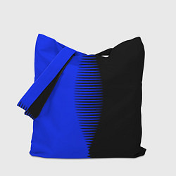 Сумка-шоппер Чёрно-синий пополам с переходом