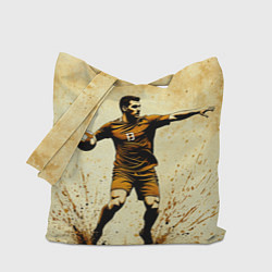 Сумка-шопер Гандболист на бежевом, цвет: 3D-принт
