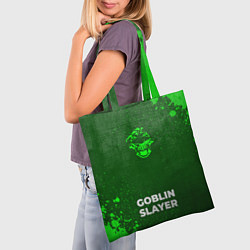 Сумка-шопер Goblin Slayer - green gradient по-центру, цвет: 3D-принт — фото 2