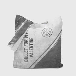 Сумка-шопер Bullet For My Valentine - white gradient вертикаль, цвет: 3D-принт