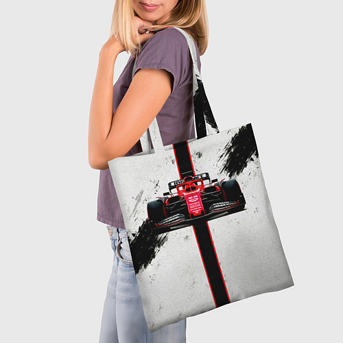 Сумка-шоппер Формула 1 на белом / 3D-принт – фото 3