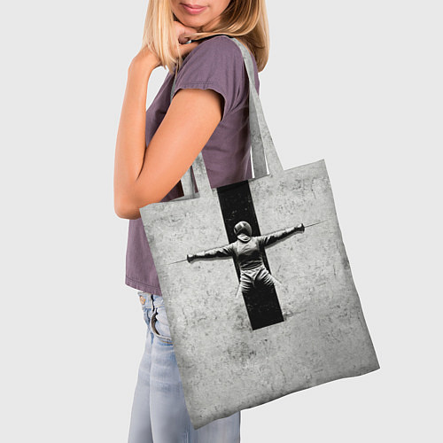 Сумка-шоппер Фехтовальщик с двумя рапирами / 3D-принт – фото 3