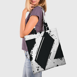 Сумка-шопер Color black white, цвет: 3D-принт — фото 2
