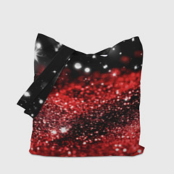 Сумка-шопер Красно-черная блестящая текстура, цвет: 3D-принт