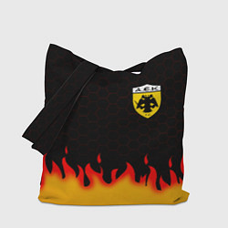 Сумка-шопер AEK fire hexagon, цвет: 3D-принт
