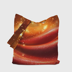 Сумка-шопер Красная волнистая текстура с блеском, цвет: 3D-принт