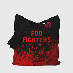 Сумка-шоппер Foo Fighters - red gradient посередине