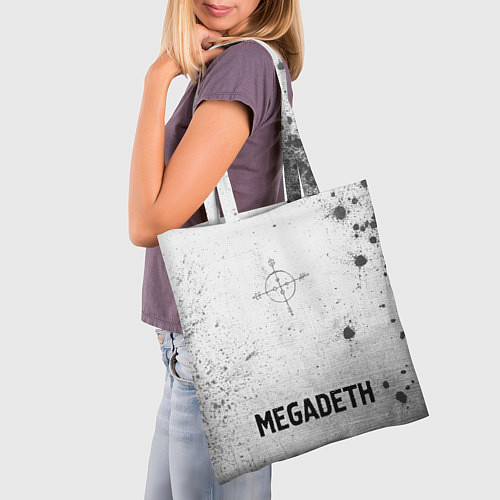 Сумка-шоппер Megadeth - white gradient по-центру / 3D-принт – фото 3